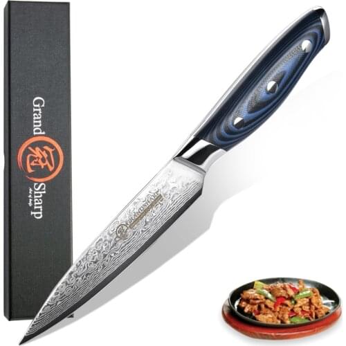 Kitchen knife vg10 Japanese Damascus steel chef cooking tools utility paring petty knives fruit vegetables BBQ kitchenware NEW