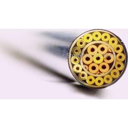 4mm diameter DIY Knife shank Mosaics Pin Rivets 9cm length nail Brass tube+steel tube #402