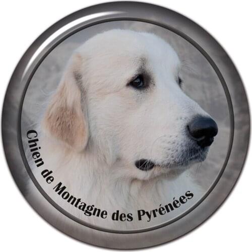 B0808# 13CM/17CM Self-Adhesive Decal Chien Des Montagnes Pyrenees Dog Car Sticker Decors on Bumper Rear Window Laptop