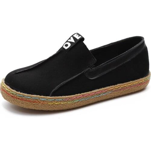 Cheap Woman Walking Sneakers Shoes Black Yellow Breathable Lightweight Women Comfort Shoes Slip-On Outdoor Loafers Plus Size 42