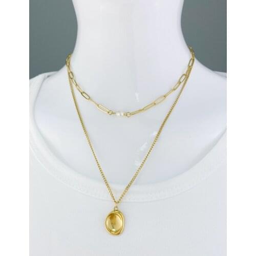 New Stars Necklace Jewelry Stainless Steel New Goddess Luxury Golden Color Luxe Fashion Women Hot Sell