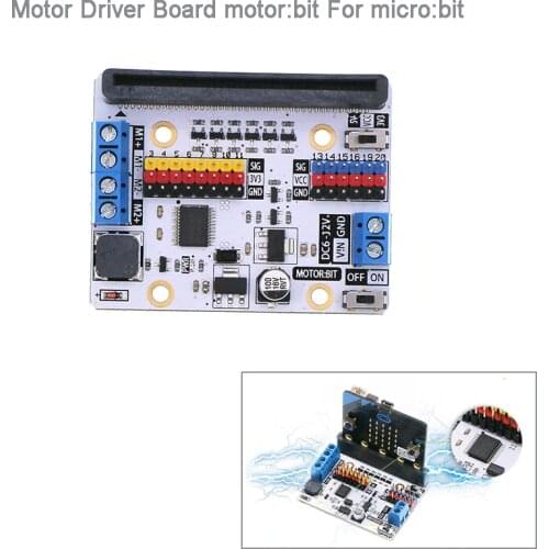 Motor Driver Board motor:bit Expansion Board For BBC micro:bit microbit Board, for Smart Car, for Kids DIY Program FZ3252