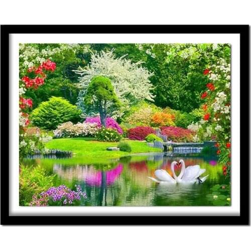 Full Drill Square Diamond 5D DIY Diamond Painting"Spring view"Diamond Embroidery Cross Stitch Rhinestone Painting