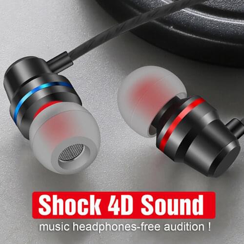 In-Ear Wired Earphone 3.5mm Earbuds Earphones Music Sport Gaming Headset With mic For IPhone Xiaomi Samsung Huawei Stereo