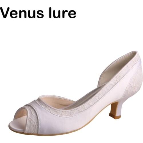 Sale on Shoes Women Wedding White Ladies D'orsay Pumps Size 8