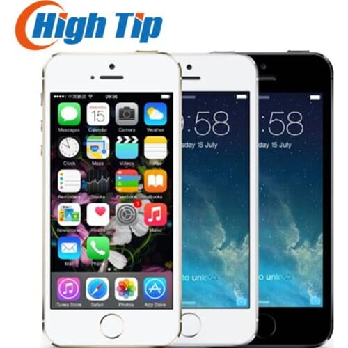 Unlocked Original Apple Iphone 5S 16GB/32GB/64GB Dual Core 4" IPS Phone 8MP 1080P GPS IOS LET Used Mobile Phone