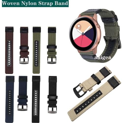 Woven Nylon Replacement Band Sport Strap for Samsung Galaxy Watch Active 2 for Watch3 41mm Gear Sport strap loop 20mm 22mm