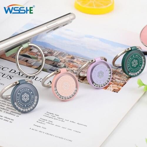 Luxury Metal Mobile Phone Socket Holder Clock Shape Universal Telephone Magnetic Car Bracket Stand Accessories Finger Ring