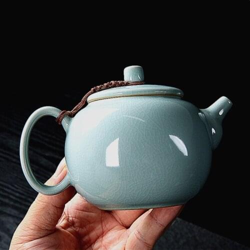 Handle Kettle Teapot Cup Filter Ceramic Lid Cute Retro Tea Pot Strainer Chinese Porcelain Teteras Para Te Teapot Ceramic DL60CH
