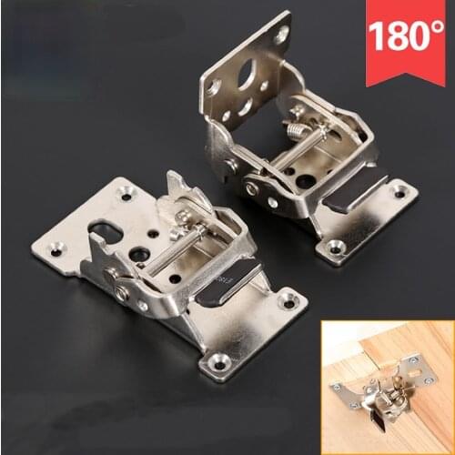 180 angle Self-locking Folding hinge,Table desk top,easy to install,save space,Furniture hardware connector Accessories