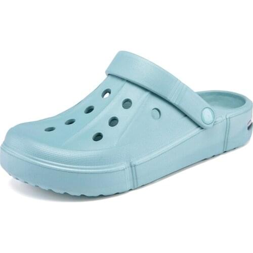 2021 Summer Beach Slippers Casual Slides Men Sea Clogs Sandals Mules Flip Flops Boy Flat Platform Shoes Light Soft Masculina