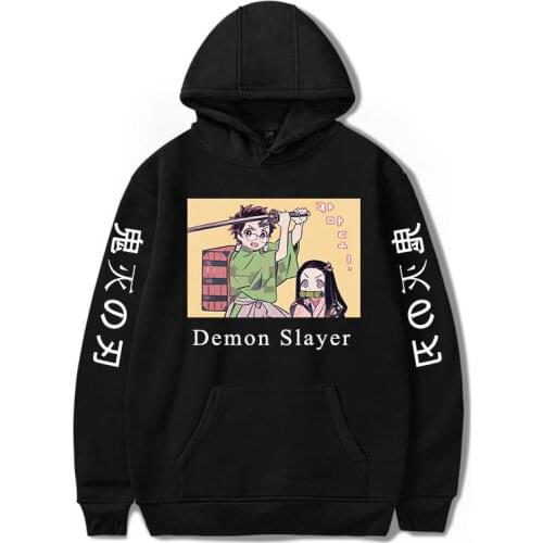Demon Slayer Kimetsu Anime Demon Slayer Pullover Women Men Unisex Anime hoodie No Yaiba Sudadera Harajuku cool Hoodie Sweatshirt