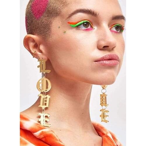 Noelia Custom Name Dangle Stud Earrings Old English Name Earrings Acrylic Custom Name Hanging Earrings Fashion Jewelry Gift