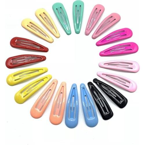 20Pcs/Lot Hair Accessories Candy Drop Hair Clip Princess Barrette Korean Fashion New Solid Hairclip Headdress Hairpins for Girls