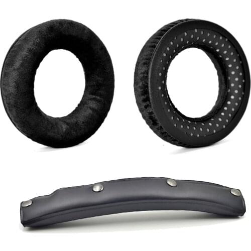 Defean Repair Parts Suit Replacement Black Velour and Foam Ear Pads for beyerdynamic DT990 / DT880 / DT770 PRO Headphones