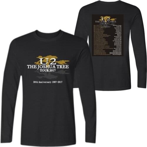 U2 brand Long Sleeve T shirt men women Crewneck U2 band printed tshirt T-shirt men hip hop t shirts tops Unisex clothing XS-4XL