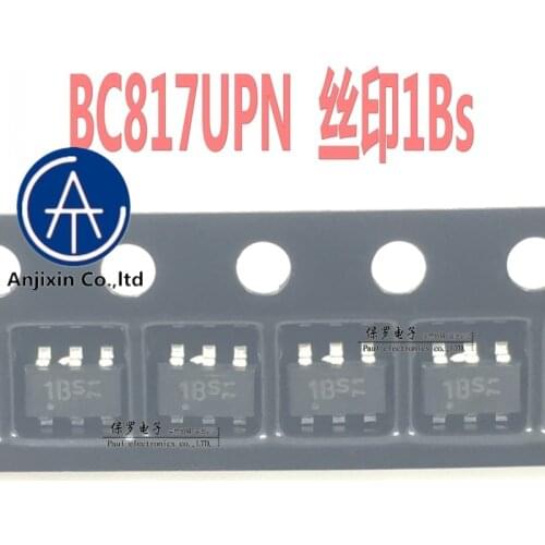 10pcs 100% orginal new SMD transistor BC817UPN BC817 silk screen 1Bs SOT23-6 in stock