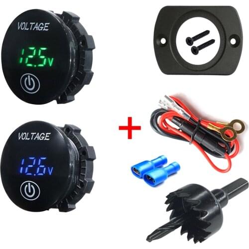DC 12V-24V DIY Car LED Digital Volt meter Kits Motorcycle ATV Boat Voltage Meter Power Panel Voltmeter Monitor With Touch Switch