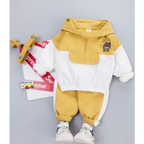 2020 Spring Autumn Children Toddler Baby Boys Girls Clothes Hoodies Pants 2Pcs/set Outfit Infant Kids Casual Clothing Tracksuits