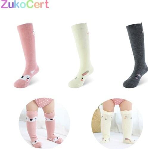 3Pair/Lot ZukoCert Baby Socks Mesh for Girl Boy Cotton Infant Newborns K Socks for Fox&Cat Baby Toddler Clothes 0-4 Years