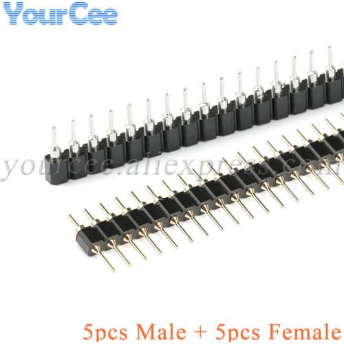 20 pcs 2MM 1*40 Pin Female Single Row Pin Header Strip