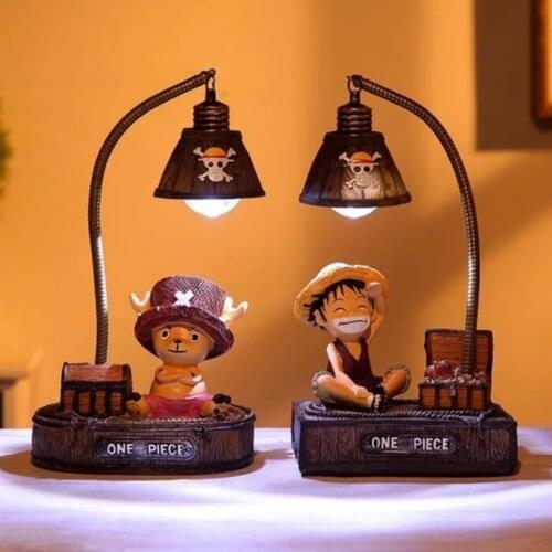 Anime One Piece Miyazaki Hayao Action Luffy Chopper Totoro Model Resin Model Toys For Children Nightlight Cartoon Birthday Gifts