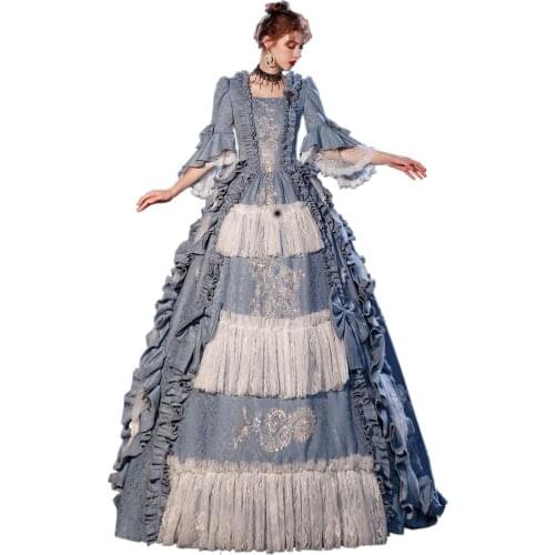 Victorian ball gown court dress European style costume stage party dinner annual meeting studio drama dress victorian dress