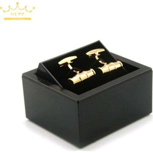 Black Cufflinks Packaging Box Pair of Mens Cufflinks Flip Gift Box Jewelry Display Packaging Box