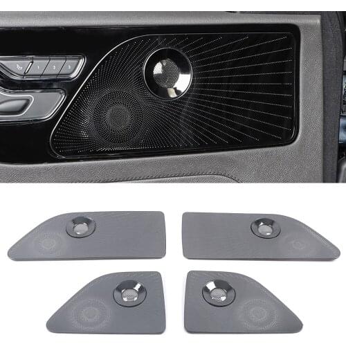 For Lincoln Aviator U611 2020-2021 Auto Car Speaker Cover Stainless Door Loudspeaker Sound Pad Trim Sticker Interior Accessories