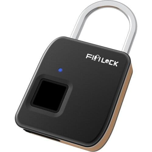 Fipilock Waterproof Biometric Lock Intelligent Lock Security Fingeprint Padlock Smart For Luggage Suitcase Backpack Office