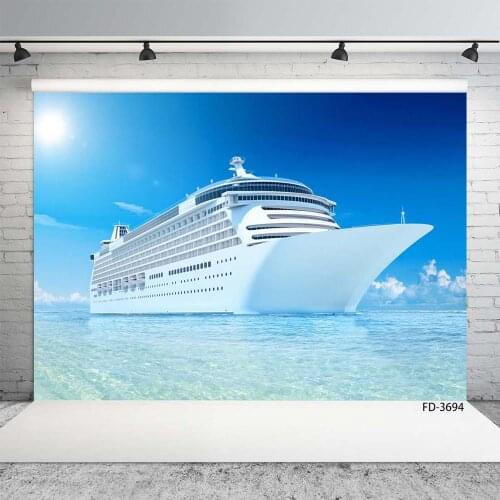 Wedding Baby Child Photography Ocean Cruise Ship Sea Surface Cloud Blue Sky Sun Scenery Backdrops Photo Studio Background Props