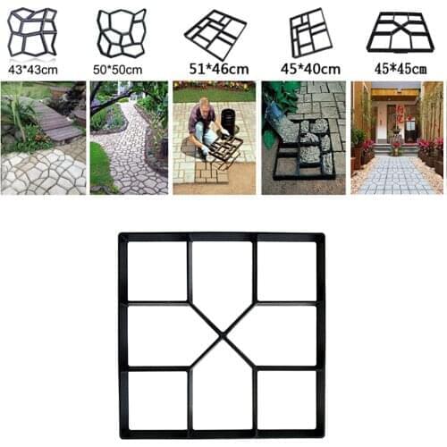 Garden Pavement Path Maker Mold Walk Brick Concrete Form Square Stepping Stone Reusable Molds For DIY Walkway Yards Walking