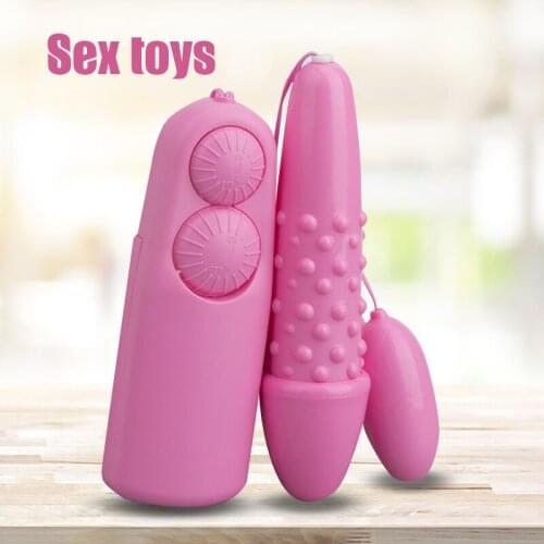 Hot Female Masturbation Device Double-headed Vibrating Egg with Tingling Double-control Sex toys Pink Adult Sex Toy sy99