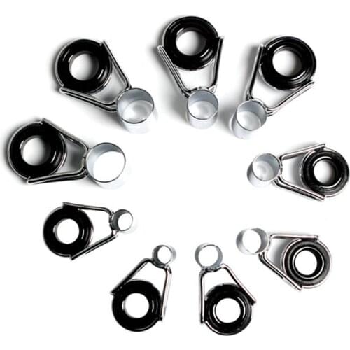 45 Pcs Fishing Rod Guides Top Tips Ceramics Ring Repair Kit Stainless Steel&Ceramic Telescopic Rod Guide Fishing Tackles