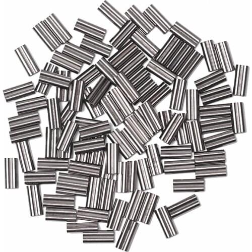 100Pcs Brass Fishing Single Double Barrel Crimping Sleeves Tackle Connector Tools High Strength Fishing Accessories