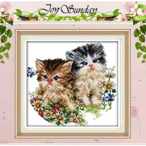 Handmade Cat Lovers Painting Counted Cross Stitch 11CT 14CT Cross Stitch Chinese Cross Stitch Set Embroidery Kits Needlework