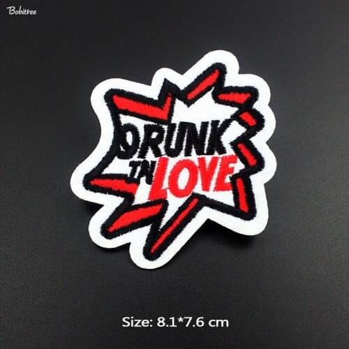 Punk Love Patches Fashion Pop Hippie Iron on Badge Clothes Embroidered Stickers Apparel Appliques Sewing DIY Patchwork