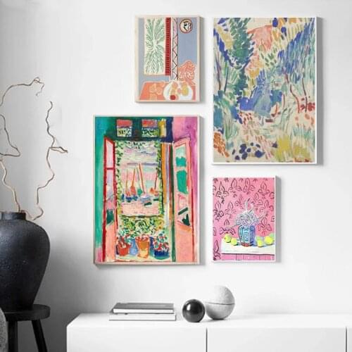 Henri Matisse Retro Abstract Landscape Wall Art Canvas Painting Nordic Posters and Prints Wall Pictures for Living Home Decor