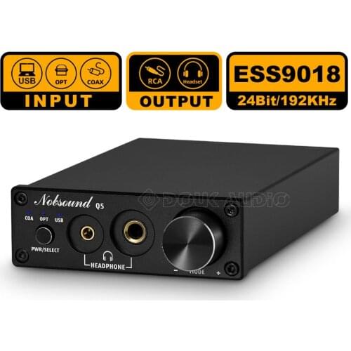 Nobsound Mini ESS9018 USB DAC OPT/COAX Digital to Analog Converter Headphone Amp 24Bit/192kHz