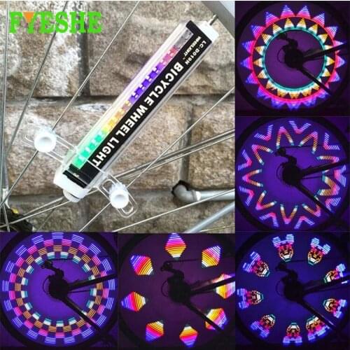 New Colorful Bicycle Lights Bike MTB Road Wheel Spoke Light 42-pattern 32 Colorful LED Waterproof Cycling Wheel Spoke Light