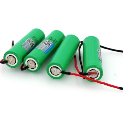 5pcs/lot VariCore new 18650 2500mAh rechargeable battery 3.6V INR18650-25R 20A discharge + silica gel DIY Cable