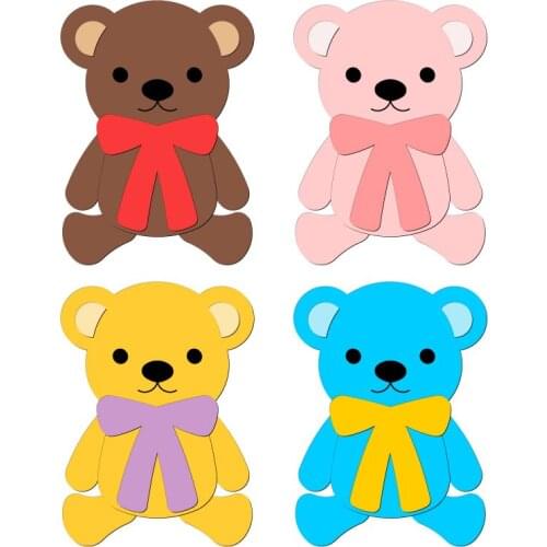 New Bear Puzzle Wooden Die Scrapbooking N15 Cutting Dies Multiple Sizes Compatible With Most Die Cutting Machines