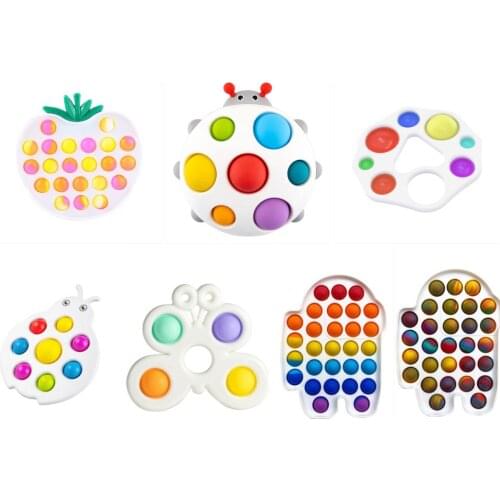Press Bubble Simpl Dimmer Educational Toys Colorful Childrens Interactive Game Desktop Fidget Toys Squeezed Stress For Kid Adul