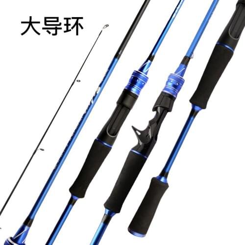 Wholesale carbon lure fishing rod ML power spinning/gun handle fishing pole throwing rod boat fishing pole inserting rod set
