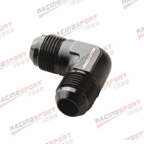 AN8 -8AN To AN8 90 Degree Flare Union Fuel Fitting Adapter Male Black/BLUE