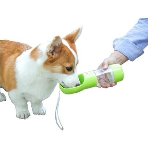 Portable Outdoor Pet Cups Hanging Portable Water Food Cup Dog Water Bottle Cat Tableware Pet Drinking Bowl