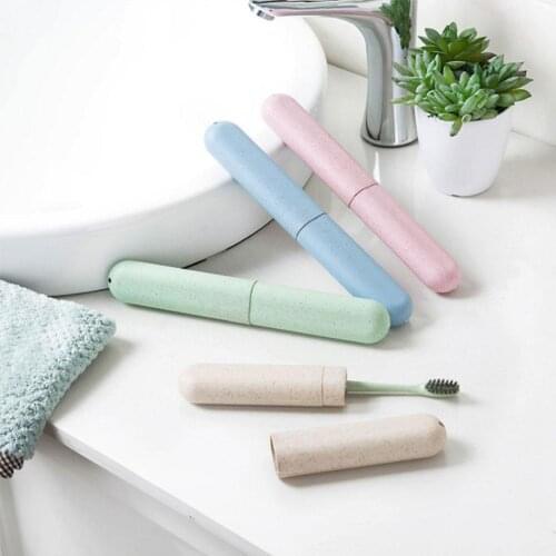 Portable Toothbrush Tube Cover Case Cap Fashion Plastic Suitcase Holder Baggage Travel Camping Case Holder Storage Acces