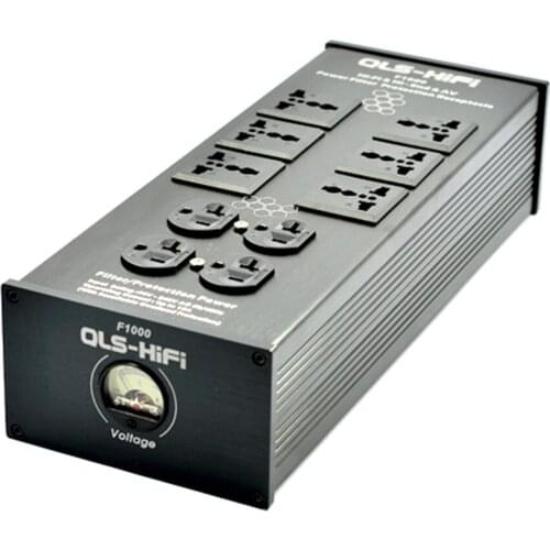 QLS-HiFi F1000 F-1000 Power socket Filters HiFi Super Audio Power Purifier Filter AC 90~240V 50/60Hz Clean Power supply