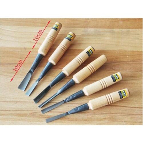 6pcs/set Carved Chisel Sharp Steel Carving Knife for Hardwood Root Carving Handheld Carver Packed by Cloth Bag Woodworking Tool