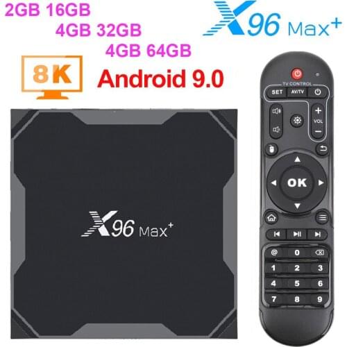 20PCS X96 MAX Plus Android 9.0 TV BOX 4GB 64GB 32GB Amlogic S905X3 2GB 16GB 8K Video Player Wifi Youtube HD Netflix 100M 8K